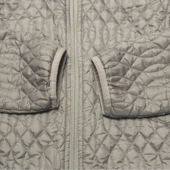 Lands' End Light Gray Quilted Jacket - Picture 3 of 12